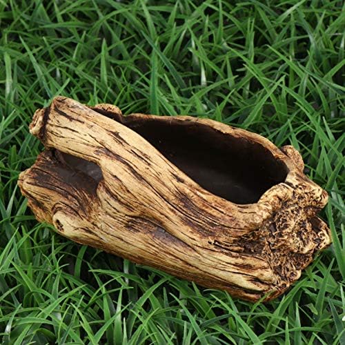 Desk Topper Vintage Decor Vintage Decor Driftwood Stump Log Concrete Planter Succulent Pot Flower Plant Pot Container for Patio Decoration Dining Table Decor Plants Decor - Image 7