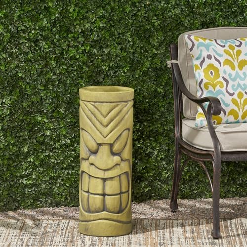 Stone Statue Urn Planter, 24 Inch, Antique Green - Image 3