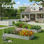 2Packs 6X2X1 FT Galvanized Raised Garden Beds Outdoor, Planter Raised Beds for Gardening, Vegetables, Flowers, Large Metal Garden Box, Deep Plant Flower pots Outdoor - Image 3