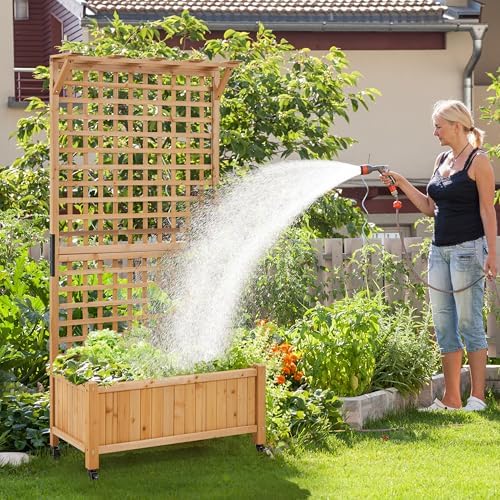 Yaheetech Planter Box with Trellis Raised Garden Bed for Climbing Plants - Image 3