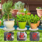 2 Pcs Plant Caddy with Wheels 12.4 Inch Hidden Wheels Heavy Duty Rolling Plant Stand, Indoor Outdoor Plant Saucer Tray with $9.9 Garden Tools (Beige) - Image 3