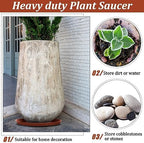 Eccliy 6 Pack Plastic Plant Saucer, Round, 18 Inch, Terracotta - Image 5