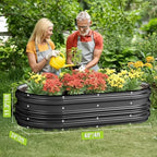 WORKPRO 2PK 4x2x1ft Outdoor Galvanized Raised Garden Bed Kit - Image 2