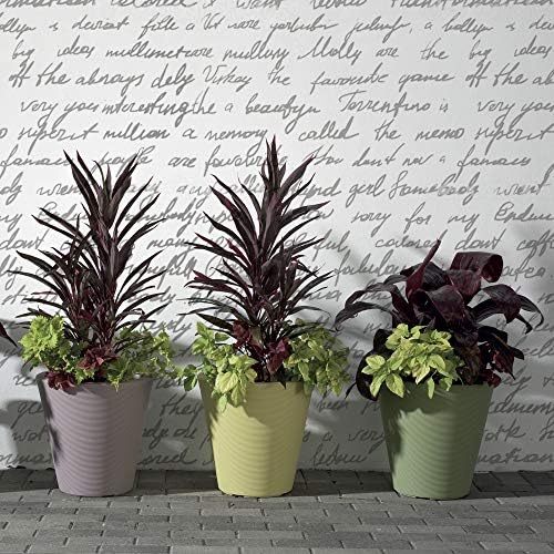 Crescent Garden Madison Planter– Weather-Resistant, Double Walled Indoor/Outdoor Plant Pot with Drain Hole – Durable All-Season Flower Container, 20" W (Caviar Black) - Image 4