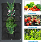 Garden Planter Bag with 18 Pockets, Vertical Wall Hanging Flower Planter for Balcony, Outdoor Patio Plant Organizer - Image 4