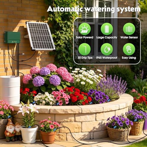 10W Solar Automatic Plants Watering System for Summer Garden Drip - Image 2