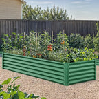 YITAHOME 72x36x18 in 2pcs Galvanized Raised Garden Bed Kit, Large Metal Planter Box with Gloves & Support Rod, Outdoor Flower Bed for Plants Vegetables, Green - Image 3