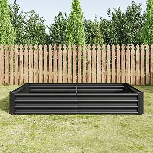 6x3x1 ft Metal Raised Garden Bed Outdoor, Galvanized Steel Rectangle Planter Box for Vegetables, Flowers & Herbs, Corrugated Raised Bed with Open Bottom, Rustproof & Easy Assembly - Image 4