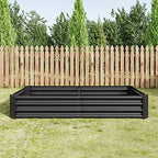 6x3x1 ft Metal Raised Garden Bed Outdoor, Galvanized Steel Rectangle Planter Box for Vegetables, Flowers & Herbs, Corrugated Raised Bed with Open Bottom, Rustproof & Easy Assembly - Image 4