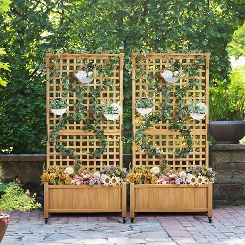 Yaheetech Planter Box with Trellis Raised Garden Bed for Climbing Plants - Image 2