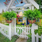 Giegxin 4 Pack Artificial Fern Hanging Basket Small Fake Boston Ferns Plant - Image 6