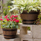 Levemolo Household Resin Flowerpot for Bonsai Imitation Textured Planter Pot Drainage for Indoor and Outdoor Plants Decorative Container for Home Gardening - Image 2