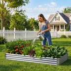 2Packs 6X2X1 FT Galvanized Raised Garden Beds Outdoor, Planter Raised Beds for Gardening, Vegetables, Flowers, Large Metal Garden Box, Deep Plant Flower pots Outdoor - Image 4