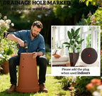 Tall Rattan Style Planters, Set of 3, 24 Inch, Brown - Image 7