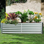 Land Guard Metal Raised Garden Bed for Gardening, 8x4x1.5ft Galvanized Raised Garden Bed, Planter Boxes Outdoor for Vegetables, Fruits and Flowers (Silver) - Image 4