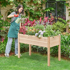 Yaheetech Raised Garden Bed 2Pcs Elevated Wood Planter Box Outdoor, Wood - Image 2