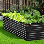 Vengarus 8x4x2ft Galvanized Raised Garden Bed,Metal Raised Beds Kit Black - Image 5