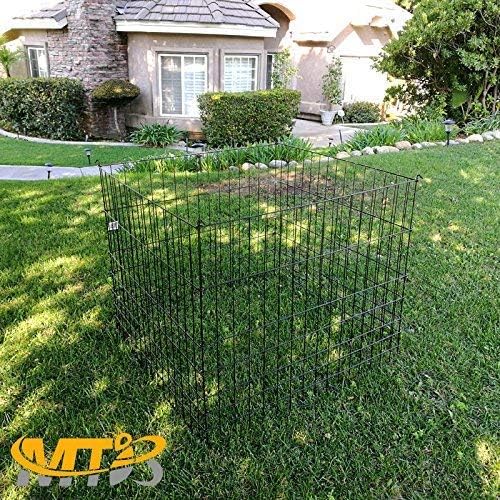 Garden Wire Compost Bin 30x30x24 inches, Black, Garden Bed Fencing - Image 4