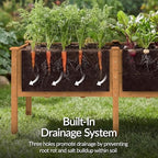 Best Choice Products 72" x 24" x 30" Raised Garden Bed with Extra Deep 16" Depth, Elevated Wood Planter Box Stand for Backyard, Patio, Balcony, Natural Fir Wood - Acorn Brown - Image 5