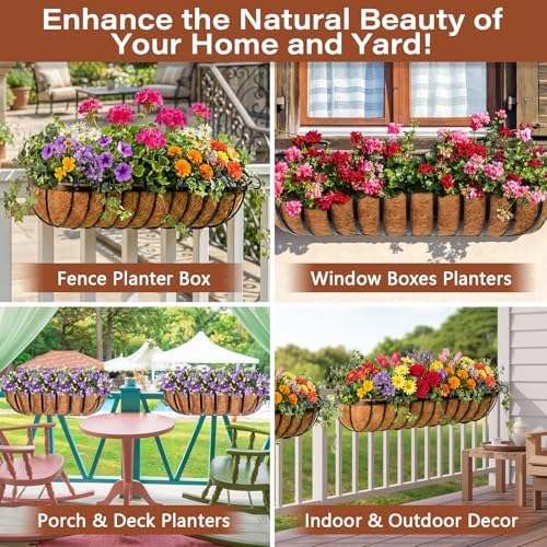 Legigo 4 Pack Trough Coco Liners for Planters- 36 Inch Window Box Liners - Image 6