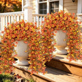 Artificial Hanging Flowers for Outdoors, 4 PCS 688-Bloom UV Resistant Mums by JulakoOnline