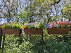 3 Pcs Large Hanging Flower Pots for Railing or Fence 16 Inch Railing Planter Box for Any Balcony Porch or Deck Countryside Style Window Planter Boxes Are Perfect to Herbs & Flowers (Retro-3pcs) - Image 4