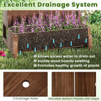 GIANTEX Raised Garden Bed with Legs and Trellis, 2-Tier Standing Planter Box with Drain Holes, Outdoor Elevated Garden Trellis for Vine Climbing, Flower Vegetable Fruit Herb Growing, Rustic Brown - Image 5