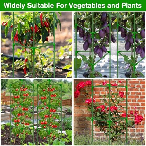 6 Pack Tomato Cages for Garden, Tomato Cage Trellis, Garden Cage Heavy Duty - Image 6