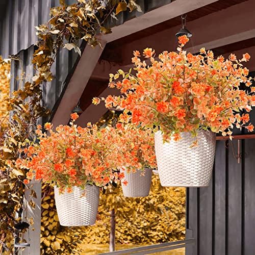 Uieke 24 Pcs Artificial Fall Flowers for Outdoors, UV Resistant Fall Decor - Image 4