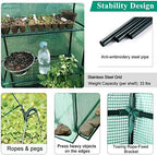 56x30x76 Portable Walk-in Greenhouse for Outdoors, Plant House with Shelves - Image 4