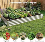 8x4x1ft (2 Pack) Raised Garden Bed Kit, Galvanized Planter Box Outdoor, Metal Raised Garden Beds for Flower,Vegetables, Herb,Silver - Image 2