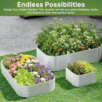 4 PCS 4x2ft Galvanized Raised Garden Bed Outdoor, Metal Garden Bed for Vegetables, Above Ground Garden Box for Flower, Steel Raised Beds for Gardening - Image 7