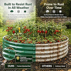 4FT Round Raised Garden Bed, Heavy Duty Galvanized Metal Planter Box for Vegetables, Flowers & Herbs, Rust-Resistant Outdoor Gardening Bed with Modern Green Finish & Easy DIY Assembly - Image 6