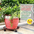 5 Packs 16” Plant Caddy with Wheels Large Metal Plant Stand with Wheels for Indoor and Outdoor Plants Rolling Plant Stand with Casters Heavy Duty Plant Dolly Roller Caddy, Bronze - Image 3
