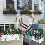 Maotong Adjustable Window Planter Box Brackets 4 Pack, Heavy Duty Wall Mount Flower Box Holder for Planter Box Depth (Front to Back) 6 to 12 Inches, Black - Image 6