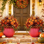 15" Large Planters for Outdoor Plants Set of 2 Plastic Flower Pots by Ultym