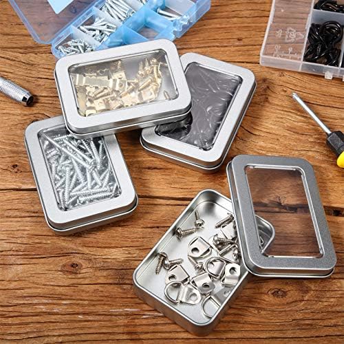 48 Pcs Tin Box Metal Tins with Lids Clear Top Empty Mini Portable Tins Box - Image 6