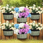 Layhit 6 Pcs Wall Hanging Planters, 10 Inches, Grey Green, Brown, Black by ShungLan