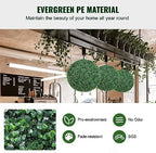 VEVOR 2 Pcs 16” Artificial Plant Topiary Ball, 4 Layers Faux Boxwood Balls, All-Year Green Faux Plant Decorative Balls for Backyard, Balcony,Garden, Wedding and Home Décor - Image 4