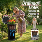 Flamaker 30“ Tall Plastic Planters with Drainage Holes Front Porch Set of 2 - Image 3