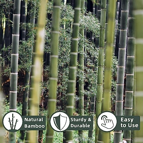 30Pcs / 7ft Bamboo Plant Stakes for Indoor Outdoor Plants, Garden Plant Support Sticks, Poles for Tomato Vegetables Beans Trees Potted Climbing Plants(0.32''-0.4'') - Image 2