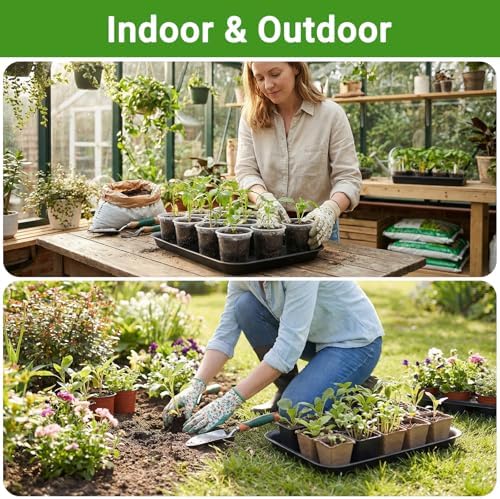 GREANER 20 Inch Plant Trays, 3Pcs Black Pebble Tray for Plant Humidity, Planter Trays and Saucers for Indoors and Outdoors Use - Image 7