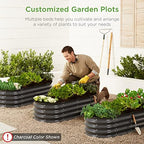 Best Choice Products 4x2x1ft Outdoor Metal Raised Garden Bed Outdoor, Oval Deep Root Planter Box for Vegetables, Flowers, & Herbs, 51 Gallon Capacity, Rubber Edge Guard, 100% Non-Toxic - Dark Green - Image 3