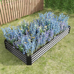8x4x1ft Metal Raised Garden Bed, Rectangular Outdoor Planter Box for Vegetables, Flowers & Herbs, Large Deep Root Elevated Garden Bed for for Backyard (Black, 8x4x1ft) - Image 7
