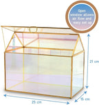 D'Eco Iridescent Glass Plant Terrarium, Centerpiece, Wedding Letterbox - Image 5