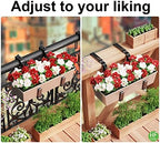 HFHOME 6PCS Adjustable Planter Box Brackets, Brackets for Window Boxes Planters Hanging Flower Box Holders, Wall Mount Holder for Windowsills, Garden, Fences, and Balcony - Black (Patent Registered) - Image 6
