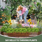 1MORE Galvanized Raised Garden Bed Outdoor,Planter Bed 8x2x1ft,Grain,2-Pk - Image 6
