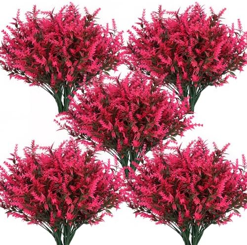 RECUTMS 36Packs Spring Decoration Artificial Flowers Outdoors Fake Greenery by RECUTMS