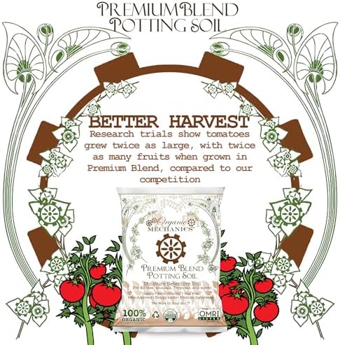 Organic Mechanics Premium Blend Potting Soil, 1 Cu Ft - Moisture-Retentive, Peat-Free, Compost - Enriched Mix with Worm Castings & Perlite for Houseplants, Annuals, Veggies & Tropical Plants - Image 2
