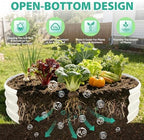 12 Inch Tall 60 Inch Diameter Round White Raised Garden Bed Kits Outdoor - Image 4